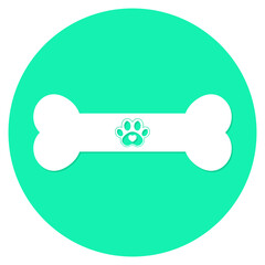 dog food bone circle icon