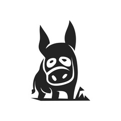 Donkey logo template Isolated. Brand Identity. Icon Abstract Vector graphic