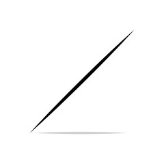 Toothpick icon vector, toothpick icon in flat style illustration isolated on white background.