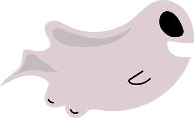 Ghost flying illustration