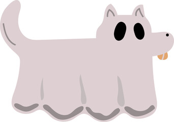 Dog ghost illustration