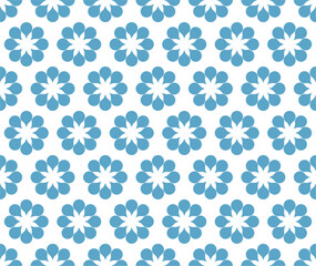 Seamless geometric pattern with abstract floral