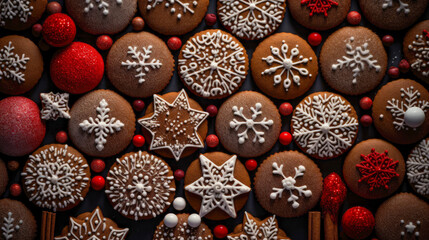 Delicious Christmas cookies, generative ai 