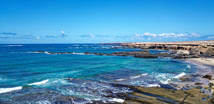 Arieal view of Jandia Nature Park - Fuerteventura, Canary Islands, Spain