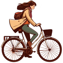 woman cycling