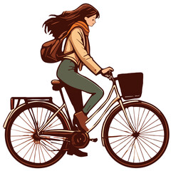 woman cycling