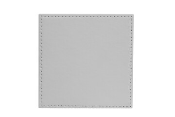 Gray leather frame on a blank background.