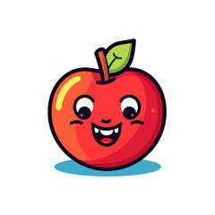 Apple Fruit , Cartoon , Illustration, Cartoon PNG