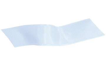 Blue ribbon on a blank background.