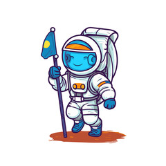 Cute Astronaut Hold, Cartoon , Illustration, Cartoon PNG