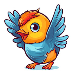 Cute Baby Bird Flying , Cartoon , Illustration, Cartoon PNG