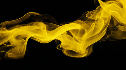 Abstract background with yellow smoke. Generative AI.