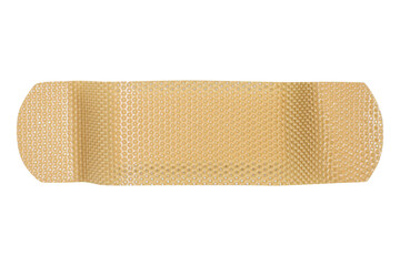 Yellow flesh-colored patch on a blank background.