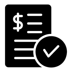 invoice glyph icon