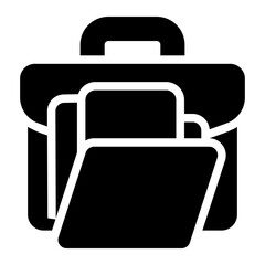 Fototapeta premium portfolio glyph icon