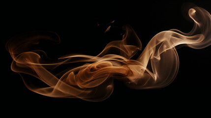 Abstract background with bronze smoke. Generative AI.