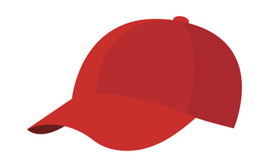 赤いキャップ帽 - obrazy, fototapety, plakaty