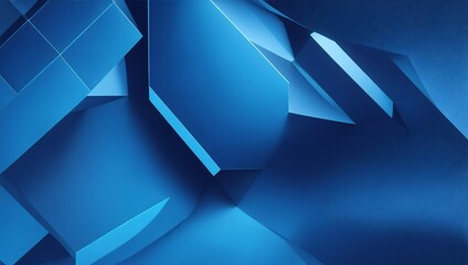Fototapeta premium Dynamic Blue Backdrop. Abstract Blue Geometric Background with 3D Elements, and a Fusion of Concepts.