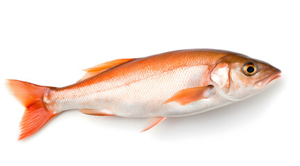 A side view photo of a polock on white background.