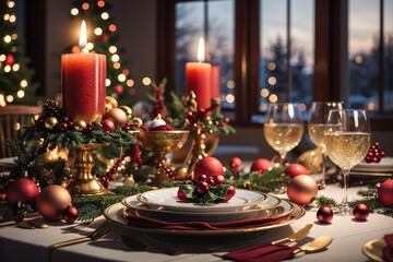 christmas dinner table