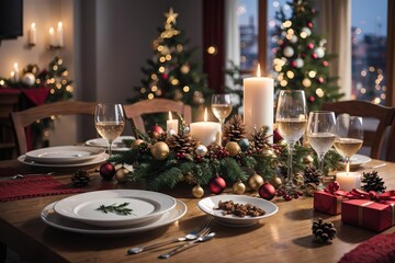 christmas dinner table