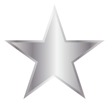 silver star PNG transparent