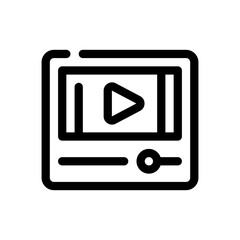 multimedia player line icon