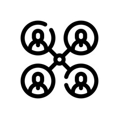 teamwork line icon