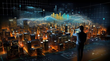  a detailed image showcasing real-time data analytics in action, highlighting the power of Big Data in decision-making