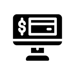 online payment glyph icon