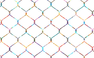 フェンス　カラフル　レトロ　模様　背景