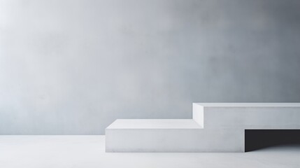 Side view of concrete stairs and wall minimal style with copy space.