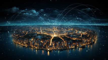 an image that elegantly showcases a global data network, illustrating the seamless integration of Big Data into our interconnected world.