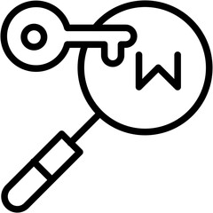 Keywords Search vector design icon . svg