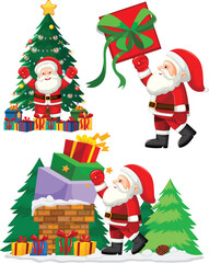 Festive christmas vector icons collection
