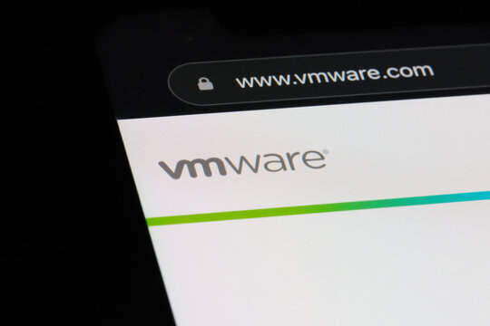 Shanghai,China-Oct.31st 2023: VMware company brand logo on official website