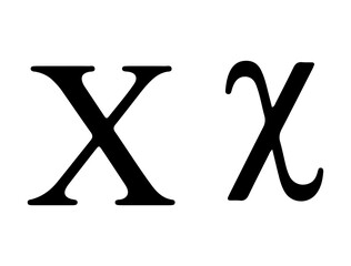 Greek alphabet silhouette vector art white background