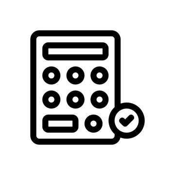 recommend clip art: calculator line icon