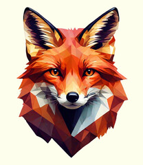 Obraz premium geometric red fox