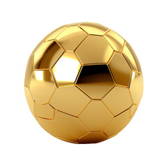 golden soccer ball isolated on transparent background Remove png, Clipping Path