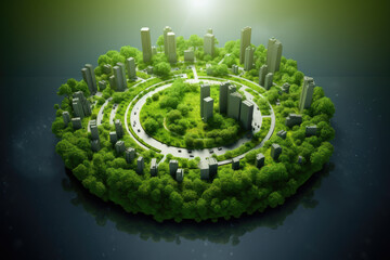 Environment target of Green busines. Business Development Strategies with Environmental Conservation. AI Generative
