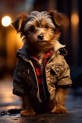 dog wearing clothes, generative AI 