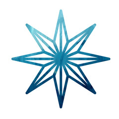 Мобильное устройствоA winter snowflake with a picturesque blue texture. Isolated vector element on a white background. Design element of a winter sale banner, print, poster, wallpaper