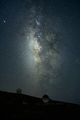 The Milky Way over M.A.G.I.C and GranTeCan telescopes in La Palma island