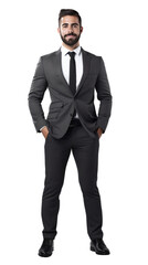 Young Handsome Latin businessman in formal wear portrait of confident businessman.isolated white background, remove background