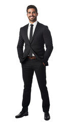 Young Handsome Latin businessman in formal wear portrait of confident businessman.isolated white background, remove background