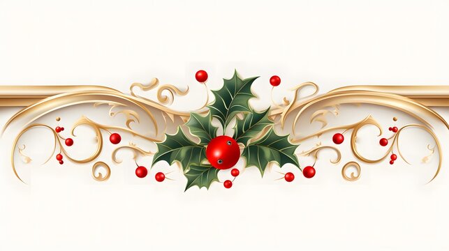 frise d&eacute;coration de no&euml;l, g&eacute;n&eacute;r&eacute; par IA