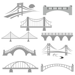icon vector bridge illustration design trendy