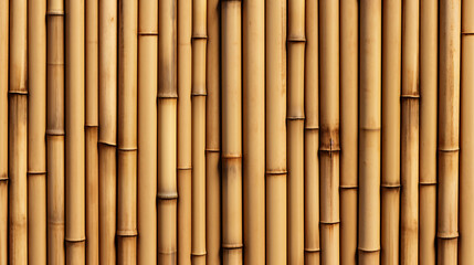 Naklejka premium Authentic Bamboo Wall Texture - Design for Natural Interior Enhancements and Zen-inspired Décor.