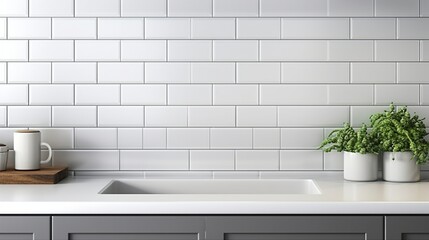 a modern subway tile pattern with clean lines and a glossy finish for a versatile, timeless appeal.